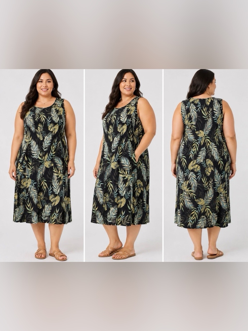 Croft & Barrow Tropical Rayon Dress 2X